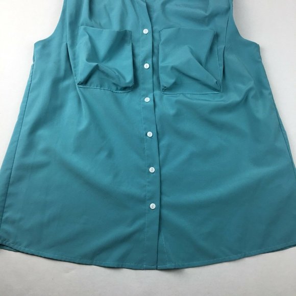 ASDS Women's Button Down Blouse Sleeveless Top S - Picture 4 of 8
